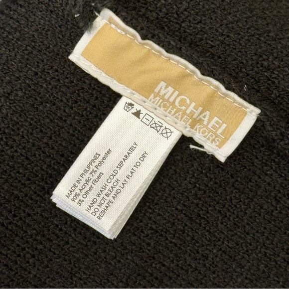 Michael Michael Kors Womens Knit Cuffed Winter Beanie Hat 539330C Black Multi OS - Picture 13 of 15